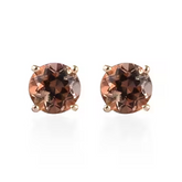 14K Yellow Gold Andalusite Stud Earrings